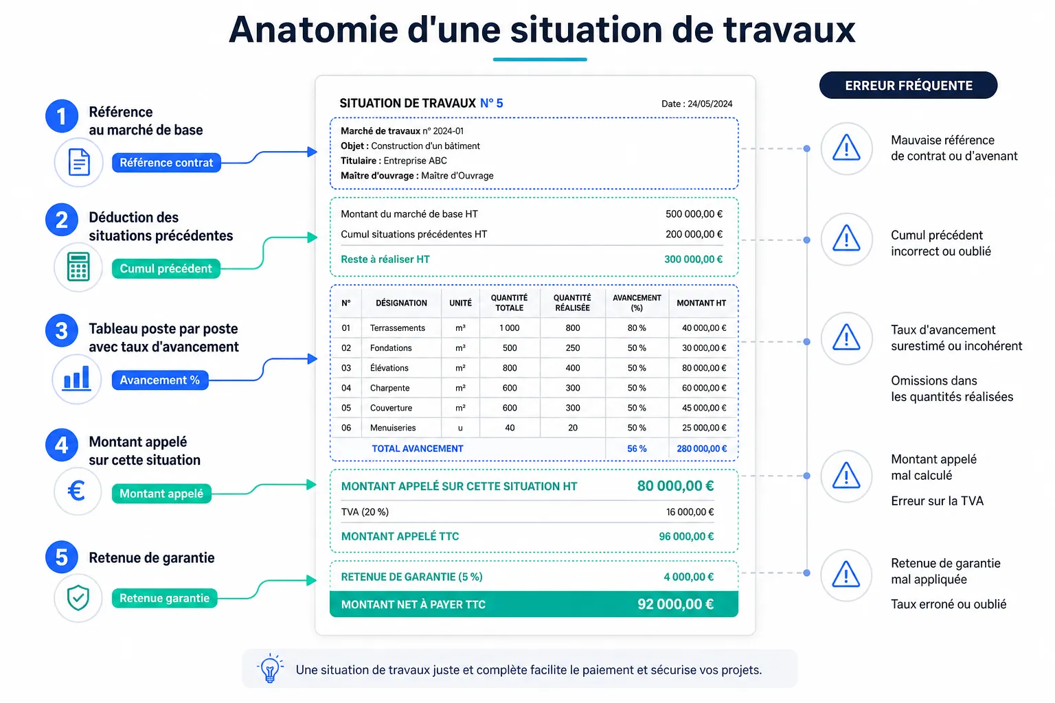Situation de travaux : l'établir et la faire valider sans friction
