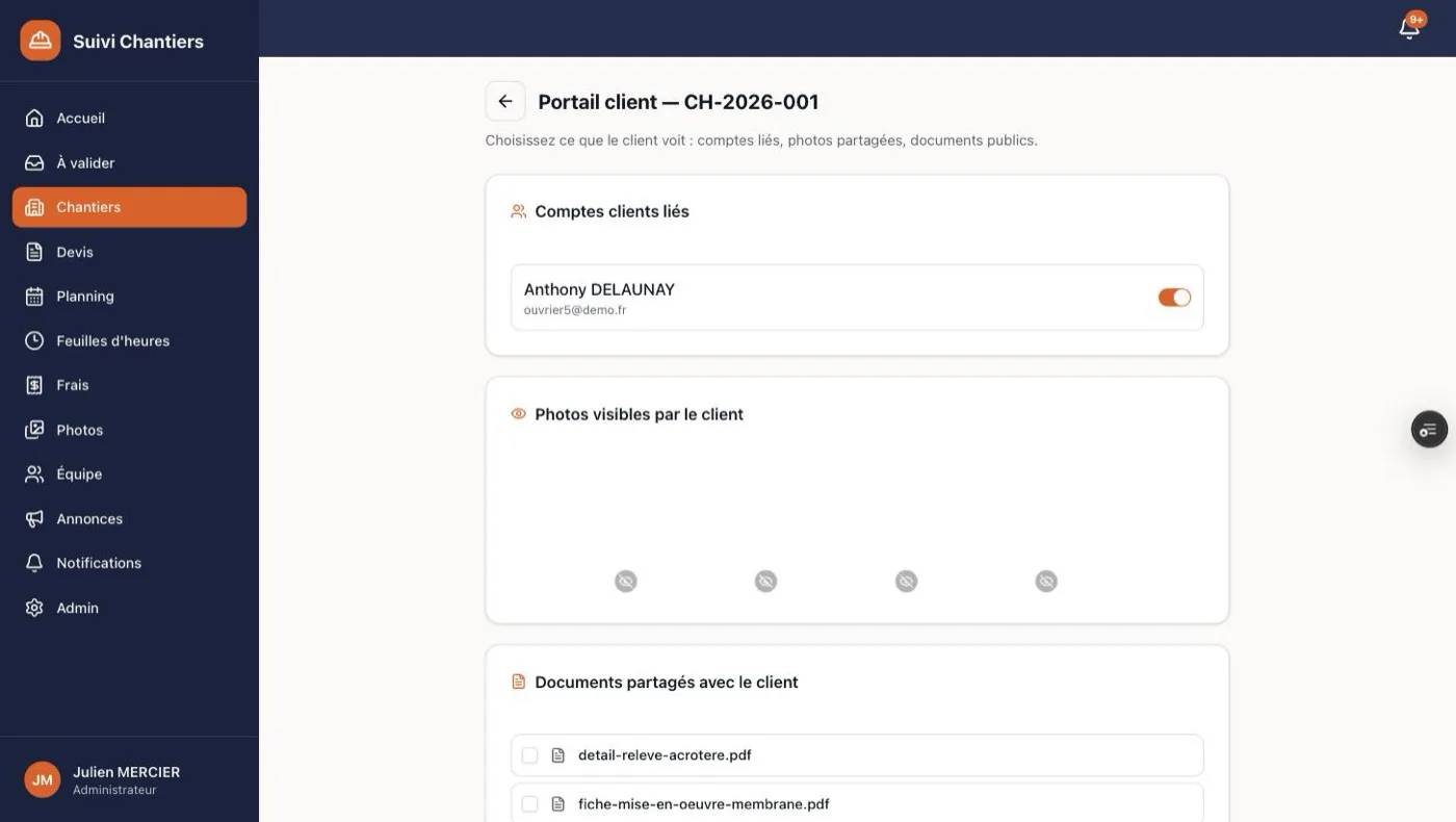 Portail client